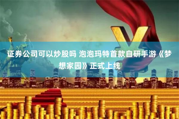 证券公司可以炒股吗 泡泡玛特首款自研手游《梦想家园》正式上线